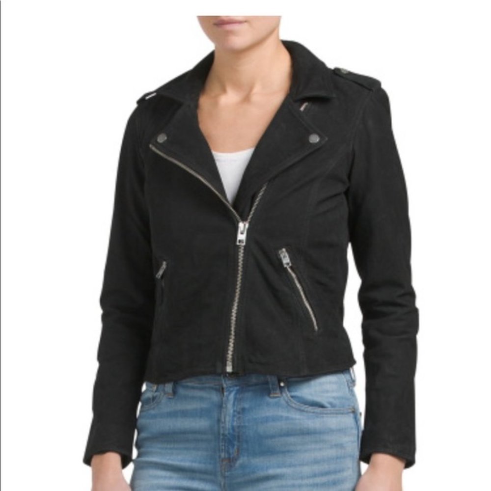 LUCKY BRAND Suede Moto Jacket